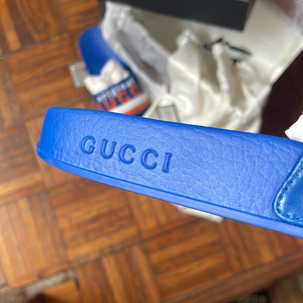 $ALE- Gucci Original Limited Edition Slides - NY Knicks colors - Picture 7 of 8